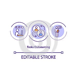 Tasks outsourcing concept icon