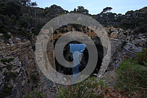 Tasman Arch rock formation in tasmania in australia