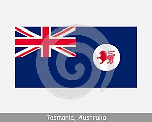 Tasmania Australia Flag. Flag of TAS, AU. Tassie Australian State Banner. EPS Vector Illustration File