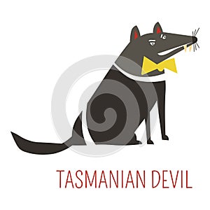 Tasmanian devil cartoon vector Australian animal