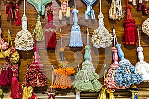 TASSELS OF CURTAIN IN ANTIQUES FAIR