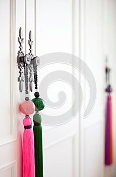 Tassels with White cabinet