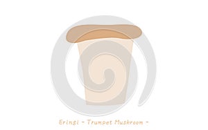 The taste of autumn, a simple illustration of mushrooms Eringi.