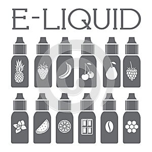 The taste of the electronic cigarette. Liquid to vape