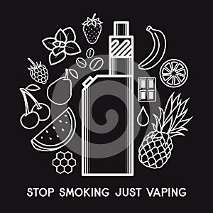 The taste of the electronic cigarette