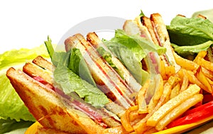 Tasteful club sandwich photo