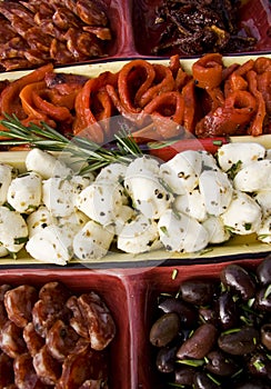 Tasty antipasto platter photo