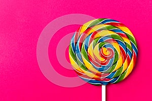 Tasty appetizing Party Accessory Sweet Swirl Candy Lollypop on P