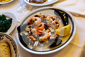 Frittura di mare, fried assorted seafoods photo