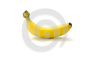 Tasty banana on white background