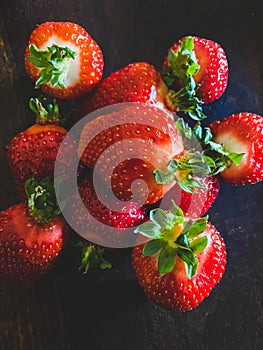 Tasty, beautiful, sweet strawberries photo