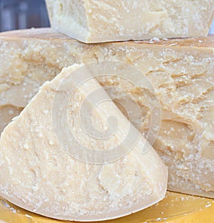 Tasty big seasoned Italian cheese for sale in dairy