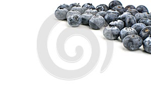 Tasty blueberry on white background