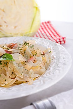 Tasty braised cabbage vegetables