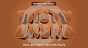 Tasty bread editable text effect