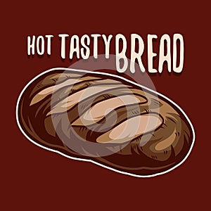 Tasty bread vector illustration
