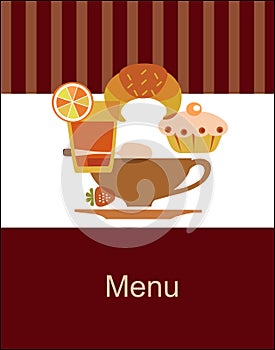 Tasty breakfast menu design template
