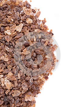 Tasty brown sugar. Close up.