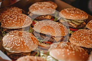 Tasty burger delicious fast food high quality food sandwich tomato cheese hamburger american lunch vegetable restaurant