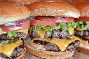 Tasty burger delicious fast food high quality food sandwich tomato cheese hamburger american lunch vegetable restaurant