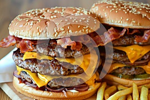 Tasty burger delicious fast food high quality food sandwich tomato cheese hamburger american lunch vegetable restaurant