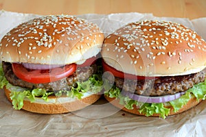 Tasty burger delicious fast food high quality food sandwich tomato cheese hamburger american lunch vegetable restaurant