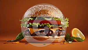 Tasty burger yummy fast food