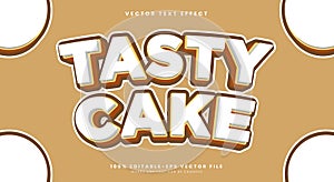 Tasty Cake editable text effect template