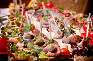 Tasty canape for an event party