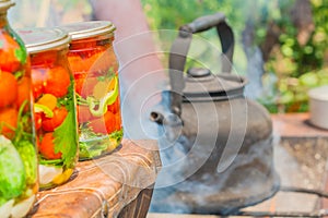 Tasty canned and fresh tomatoes