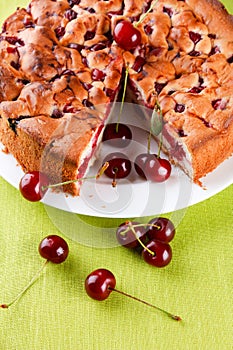 Tasty cherry cake