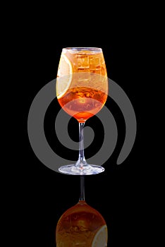 Tasty cocktail on dark background