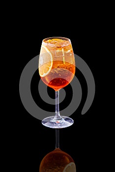 Tasty cocktail on dark background