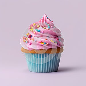 Tasty colorful cupcake. Ai generative. Illustration