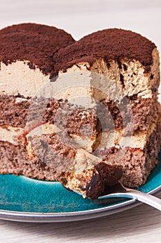 Tasty creamy tiramisu cake for different occasions or holidays. Delicious dessert