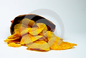 Tasty Crispy Potato Chips in Packet