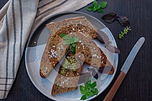 Tasty and delicious brown bread fresh and healthy food meal lunch dinner breakfast slices