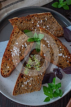 Tasty and delicious brown bread fresh and healthy food meal lunch dinner breakfast slices