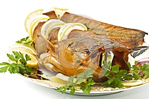 Tasty dinner - fresh-water catfish (sheatfish)