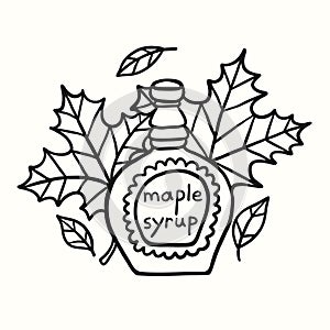 Tasty Doodle Maple Syrup And Leaves