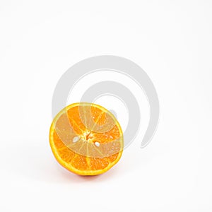 The tasty fresh orange half