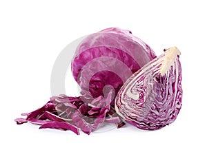 Tasty fresh red cabbage on background
