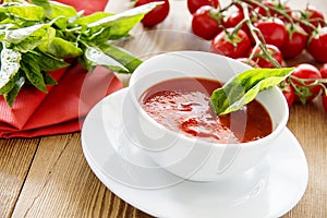 Tasty fresh tomato soup