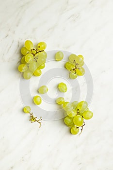 Tasty green grapes. White grape