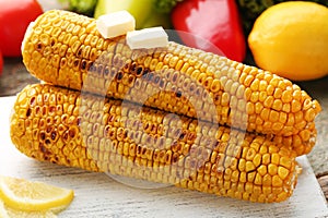 Tasty grilled corns