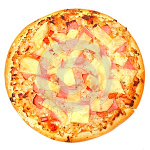 Tasty Ham and Pineapple Pizza.