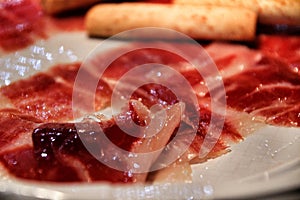 Iberian ham dish