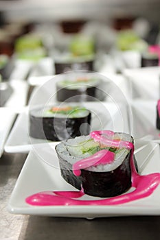 A tasty japanese food. Sushi Roll
