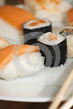 Tasty Japanese sushi set