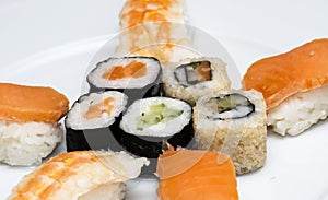 Tasty Japanese sushi set